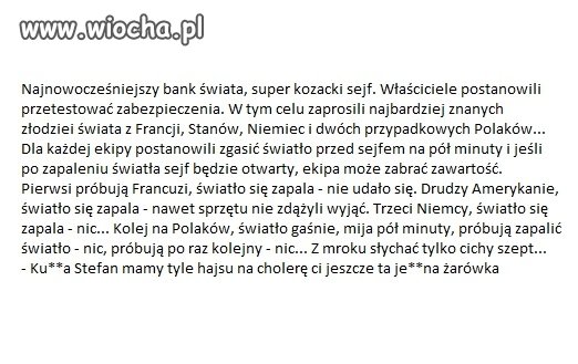 Polacy = najlepsi złodzieje