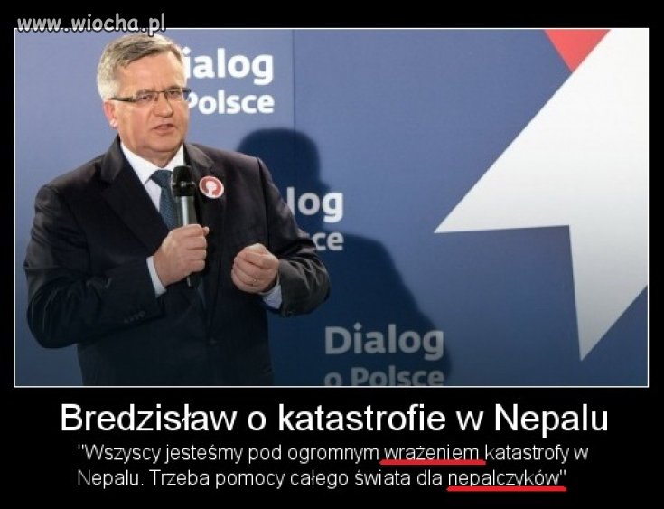 Bronek o trzęsieniu ziemi w Nepalu
