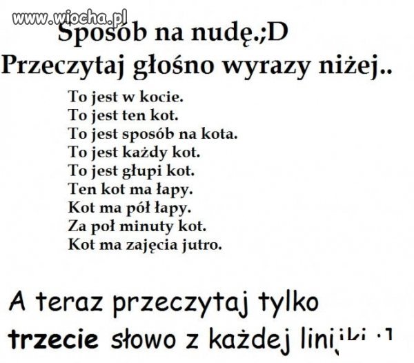 Taki tam sposób na nude