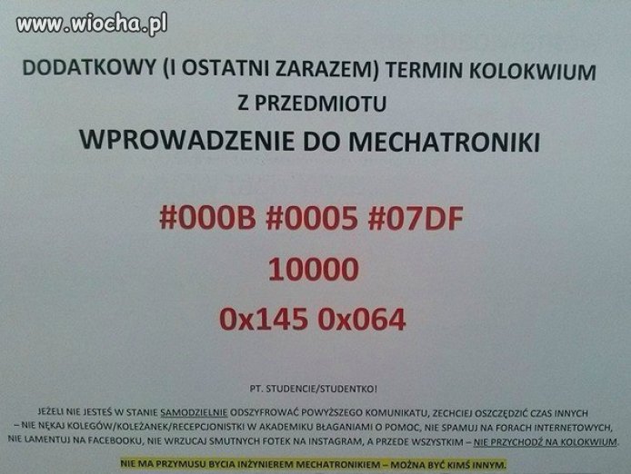 Nie ma przymusu bycia inżynierem