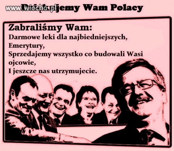 Jeszcze trochę i my im podziękujemy 