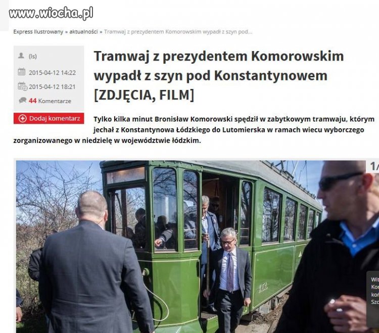 Najpierw krzesło, teraz tramwaj z szyn...