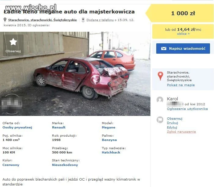 ,,Auto do poprawek blacharskich"