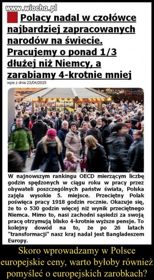 Polacy w czołówce najbardziej zapracowanych