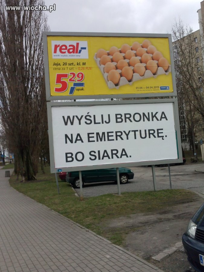 Kolejny billboard na Bronka