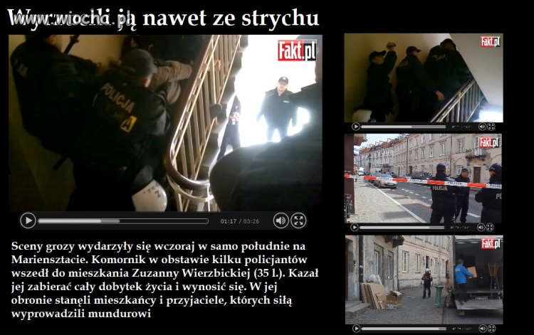 W obstawie policji wyrzucił ją z mieszkania