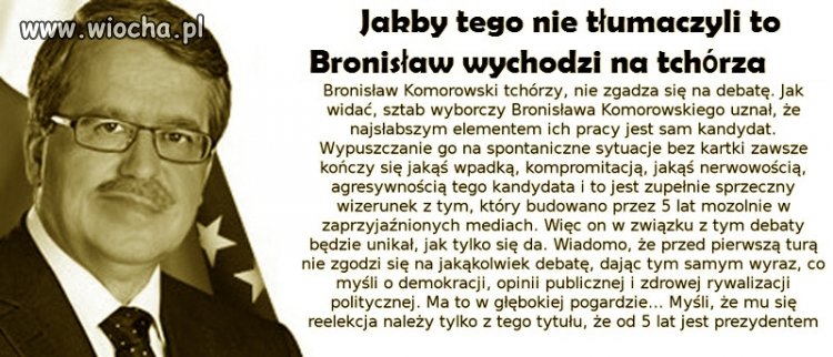 "Bronisłaf" człowiek, który stchórzył