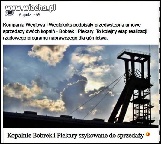 KWK Makoszowy i część Bobrek zamknięte do 2016