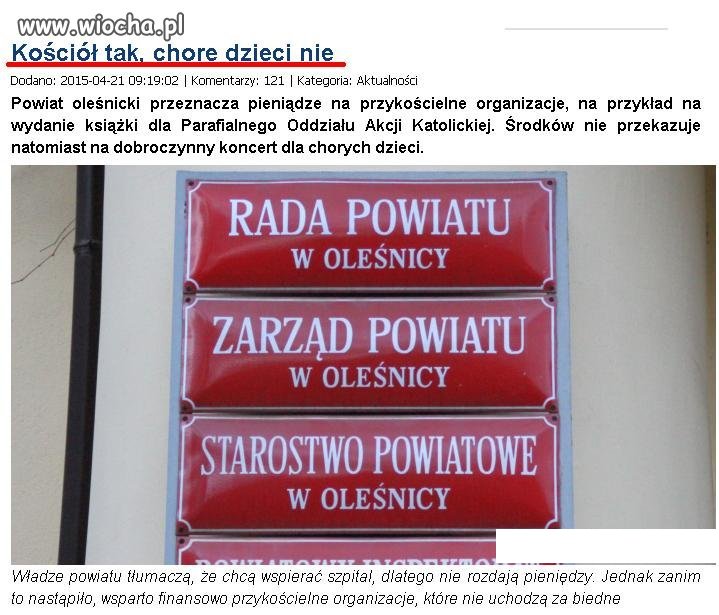 Klecha ważniejszy niż chore dzieciaki...
