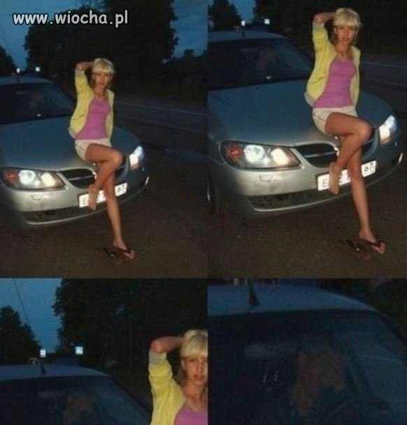 Chyba się kolesiowi za kierownicą nie dziwię...