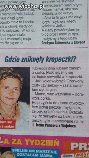 Gdzie zniknęły kropeczki ?! 