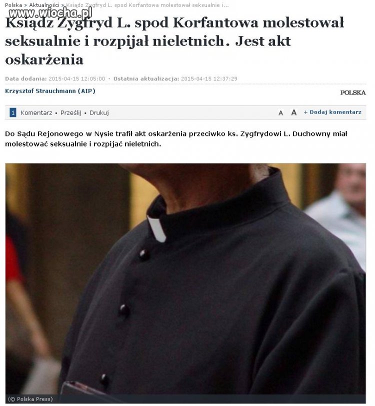 Zwabiał na plebanie, upijał i gwałcił... 