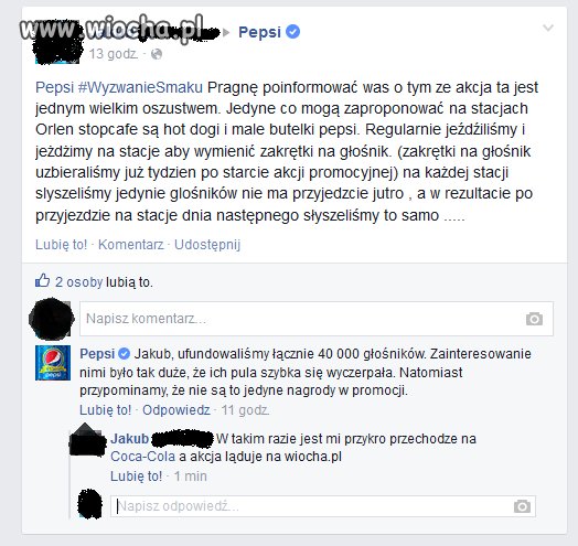Wiocha dla akcji Pepsi
