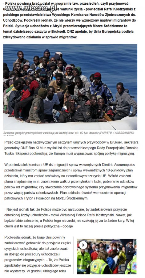POLSKA powinna przyjmować uchodźców z Afryki