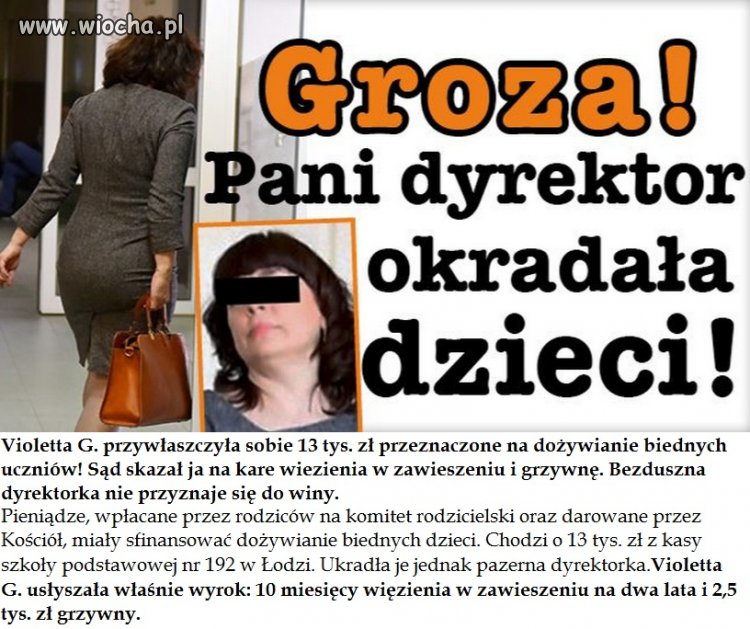 Ukradła 13 tys. przeznaczonych na biedne dzieci 