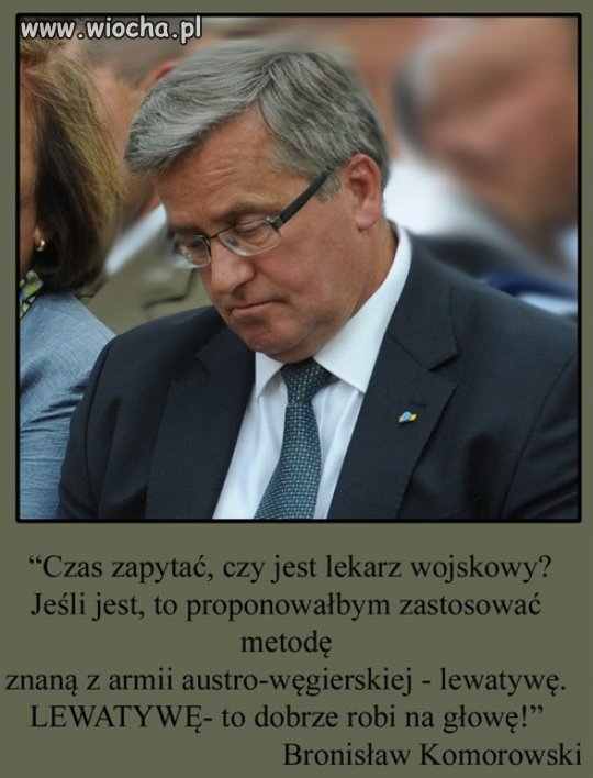 Lewatywa dobrze robi na głowę 