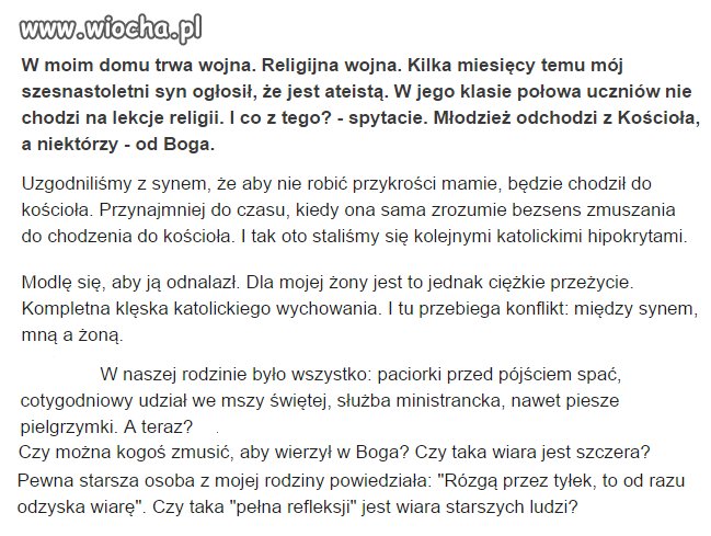 Słowo na sobotę...
