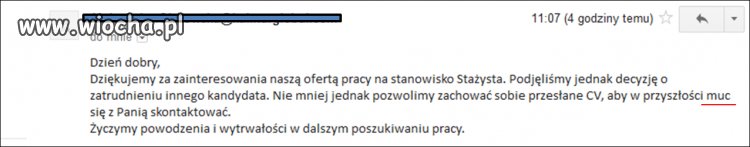 E-mail z dużej, międzynarodowej firmy