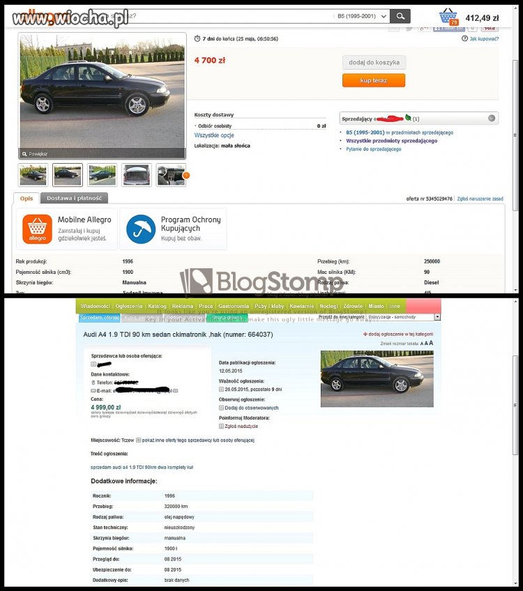 12 maja 320.000 przebiegu, 25 już tylko 250.000km