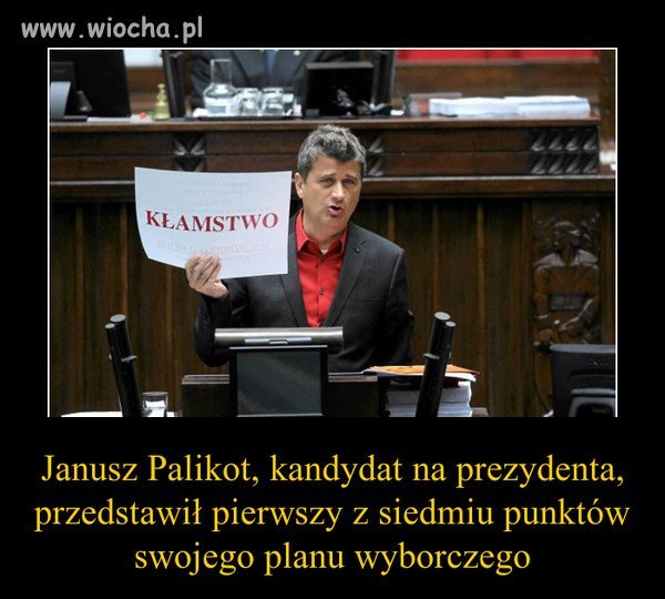 Palikot pierwszy z punktów