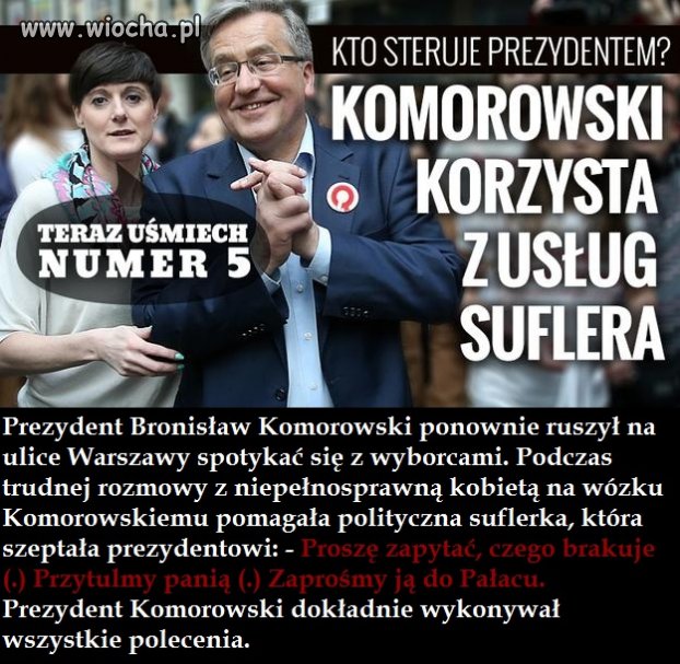Dali mu suflerkę, niech się chłop nie męczy 