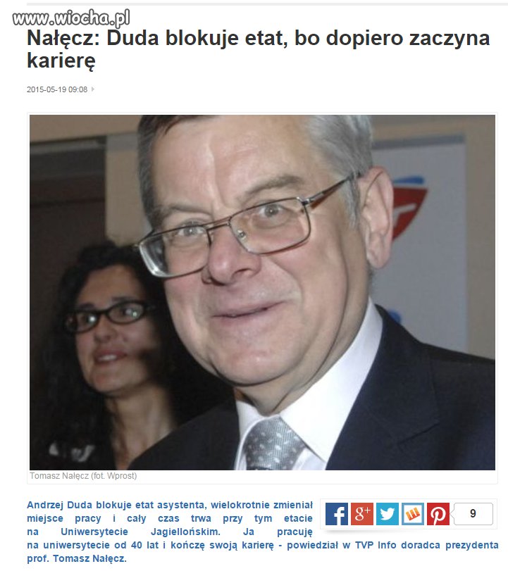 Co tam Duda ..Ja blokuję  etat 40 lat