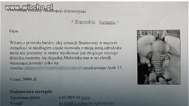 W internecie pojawiło się ogłoszenie