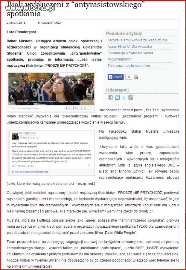 Tolerancja wg multi-kulti i LGBT