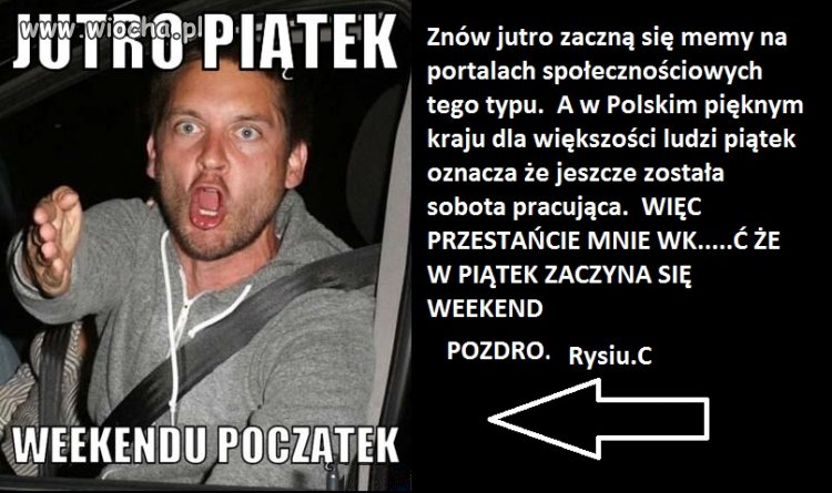 Tak ja też idę w sobotę do pracy.