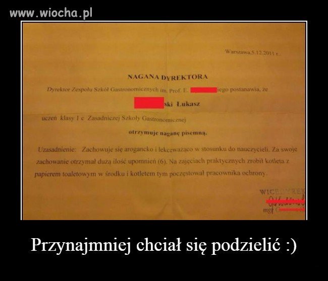 Nagana dyrektora