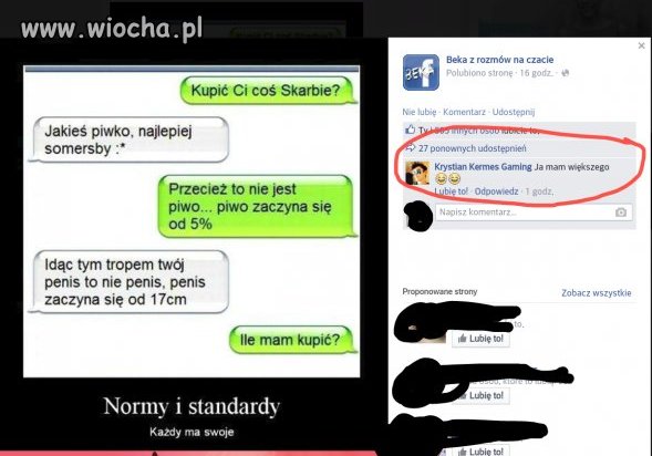 On się chwali...?