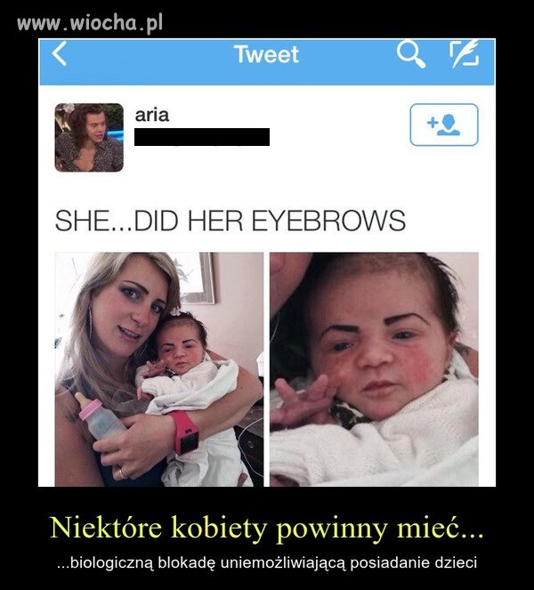 Widać, że mamusia nie grzeszy inteligencją