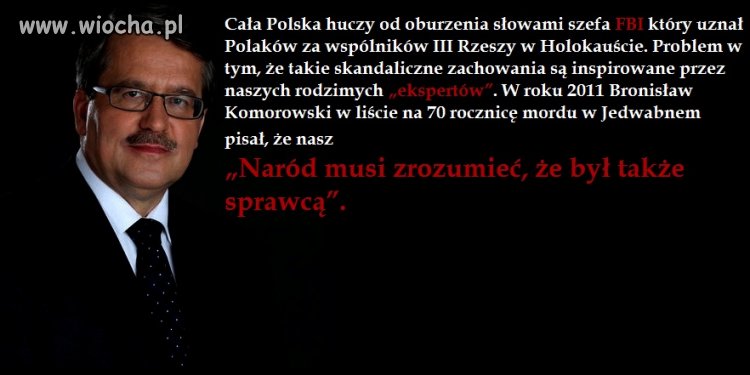 Polski naród był także sprawcą? Co on bredzi?