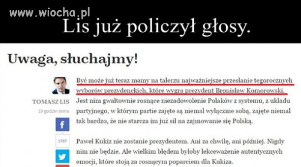 On już wie kto wygra.