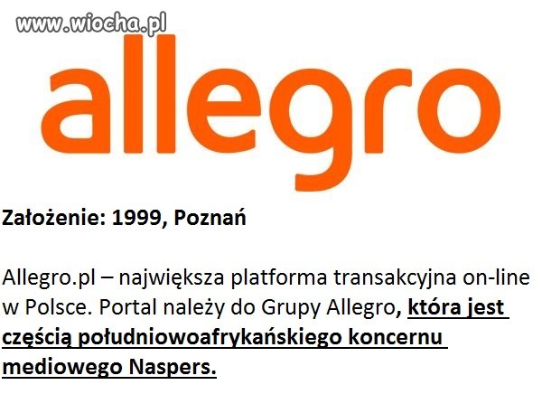 Allegro - "Polska" firma.