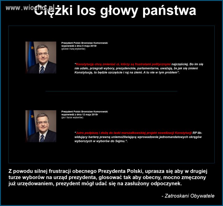Frustracje prezydenta