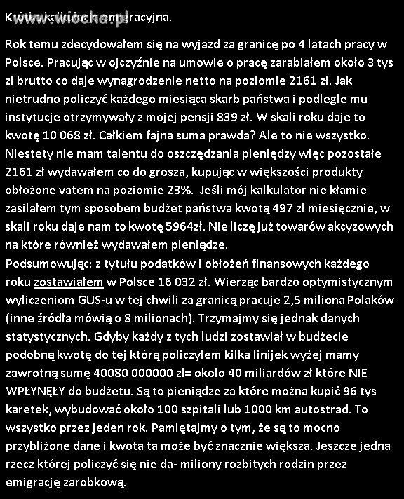 Kalkulator emigranta.