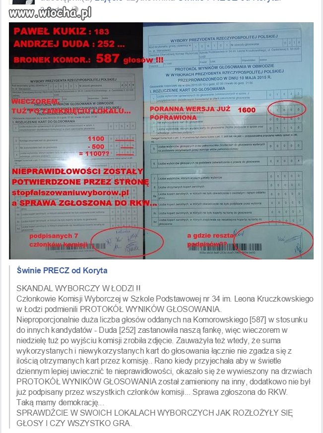 Zaraz wyjdzie że było ponad 100%.