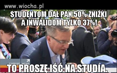 Komorowski do niepełnosprawnej