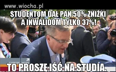 Komorowski do niepełnosprawnej