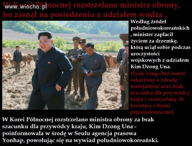 Drzemał, więc go rozstrzelali.