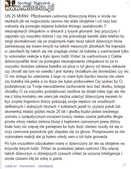 Ja byłem wtedy sam a ich była gromada