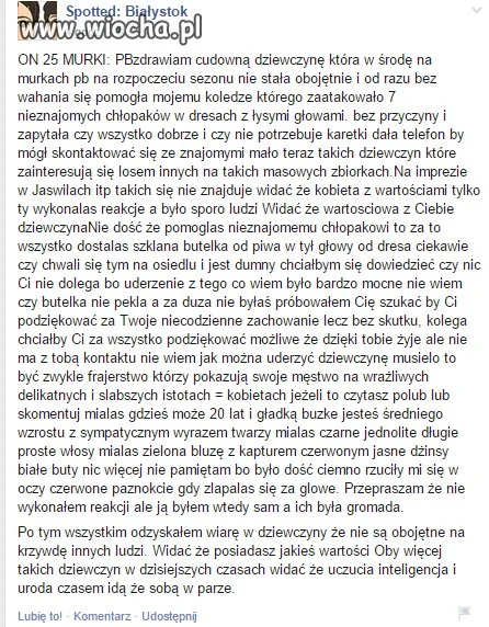 Ja byłem wtedy sam a ich była gromada
