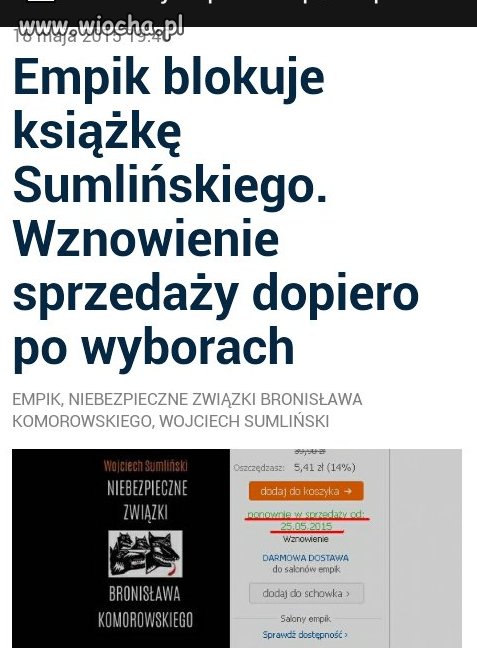 Sklepy empik chyba za Komorem stoją