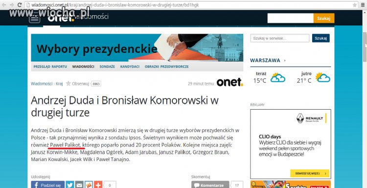 Pomieszany kandydat na prezydenta