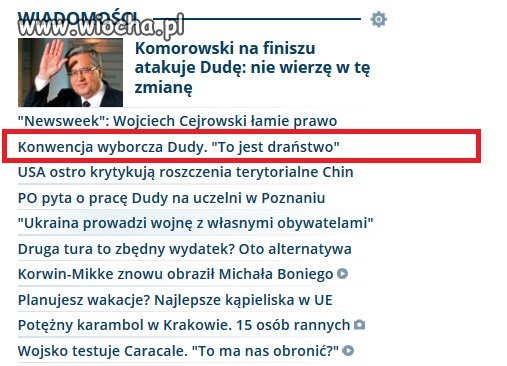 Onet.pl - Konwencja wyborcza Dudy to jest draństwo