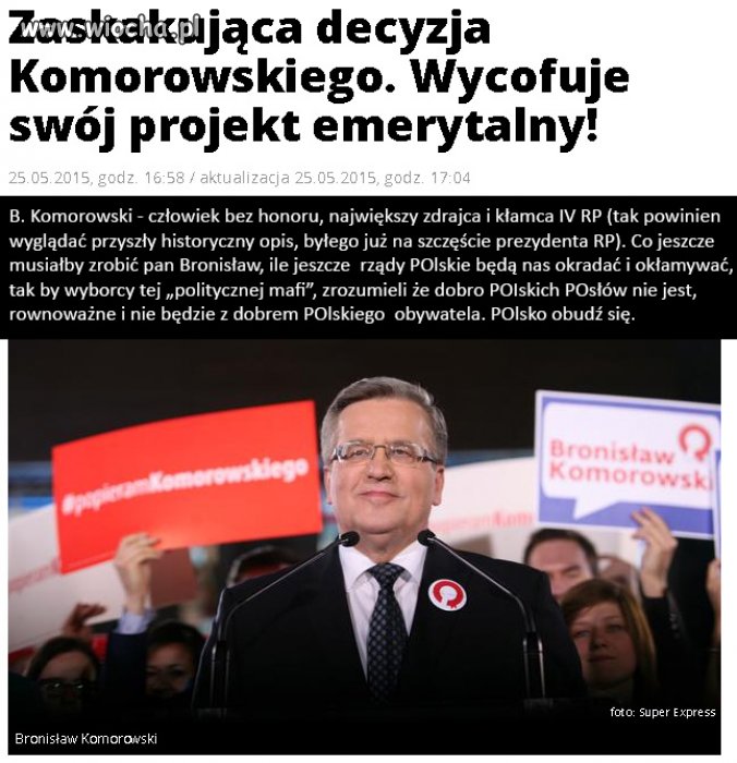 Nie ma to jak odejść z honorem.