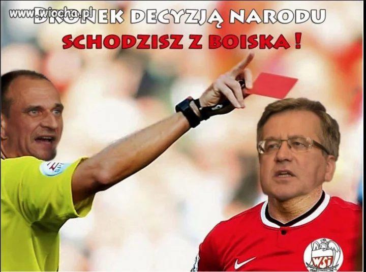 Bronek schodzi z boiska