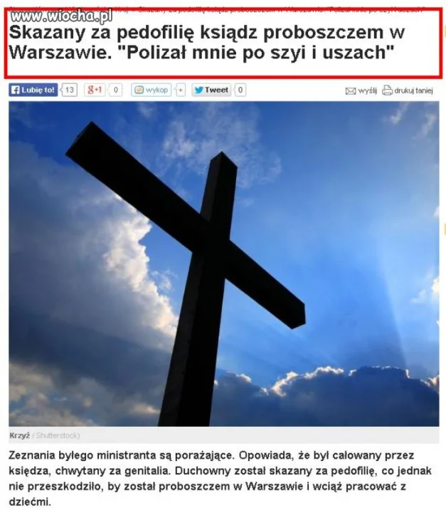 Za pedofilię nowa, lepsza parafia 