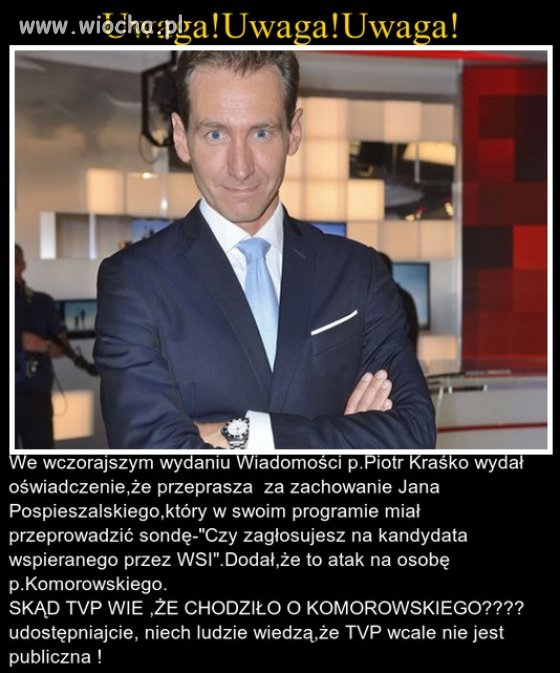 Kraśko przeprasza za Pospieszalskiego 